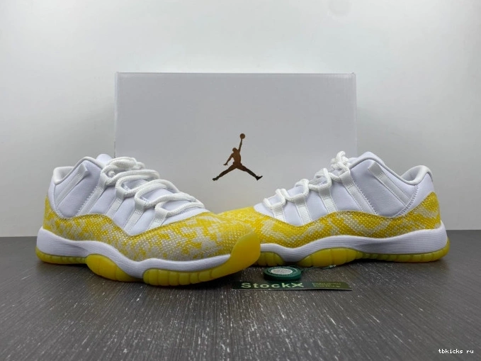 Cheap TB Jordan Air Yellow 11 WMNS Snakeskin AH7860-107 Low 0629